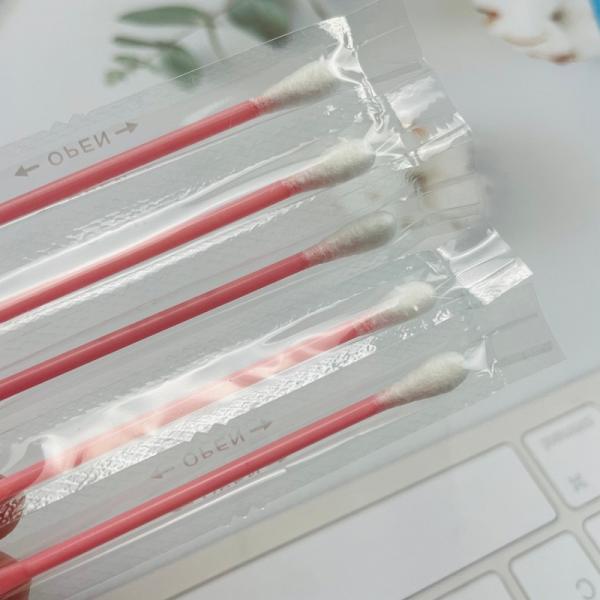 Professional Salon Cotton Swabs Individually Wrapped Round / Pointed Tips For Lash Extensions Spa Use