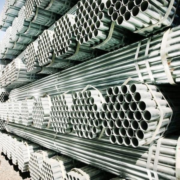 6mm - 76mm Dia Welding Galvanized Steel Pipe Flat End Q195 / Q235 Material