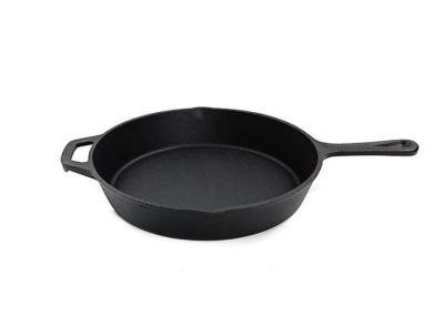 Cast Iron Frying Pan : 8 Inch  Black Heat Distribution With Dual Handles Commercial-Grade