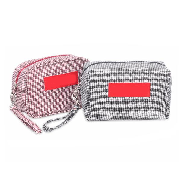 Portable Small Canvas Waterproof Wash Bag Pouch Bag with Zipper