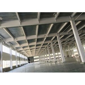 Open Space Steel Frame Structure Workshop Weather Resistant Prefab Metal Buildings