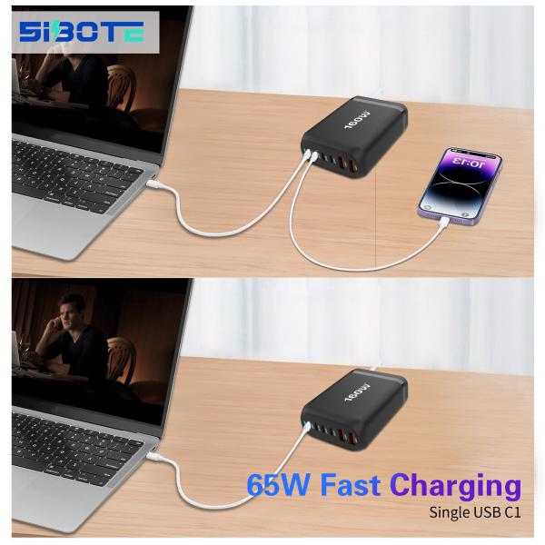 160W 4USB 2USB-C Portos PD Carregador de Desktop Rápido Para Carregamento de Potência de MacBook e Laptop