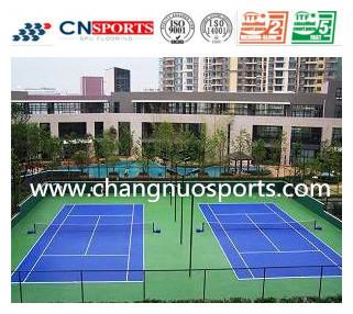 1.9mpa Tensile Strength Silicon PU Tennis Flooring ,Anti-UV and High Rebound