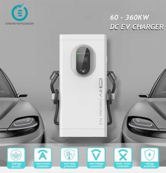 120kw Floor Mounted Dc Fast Ev Charger 2 Gun CCS2 Ev Charging Station Ocpp1.6j