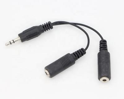 Jack personnalisé 3,5 mm 1 homme à 2 femmes Y Splitter casque Jack Mic PC Audio TRS Splitter câble