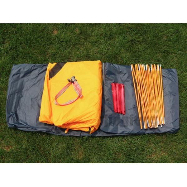 Уютные на открытом воздухе располагаясь лагерем шатры оранжевое PU8000mm покрыли сень рамки Ripstop нейлона 360T алюминиевую