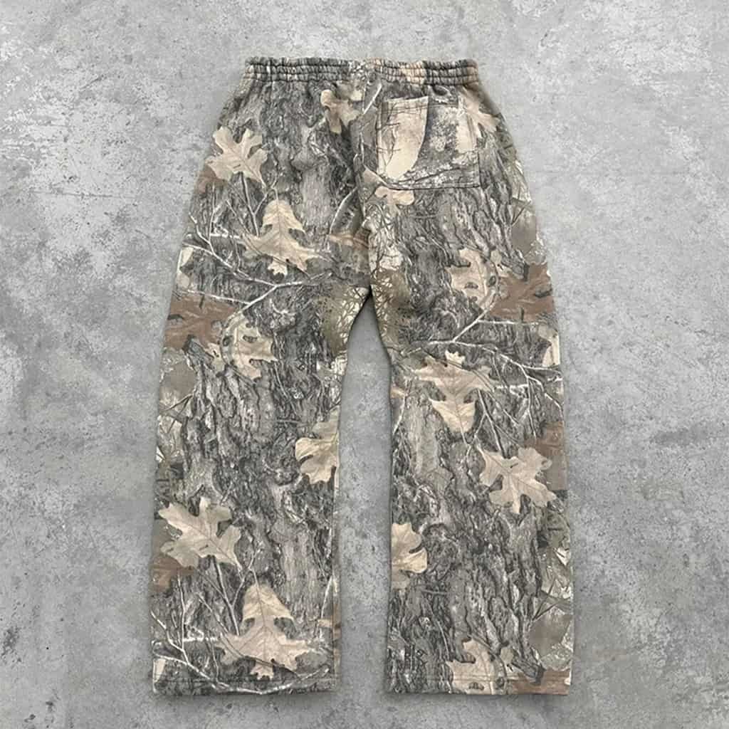 Custom All Over Print Woodland Camouflage Sweatpants 