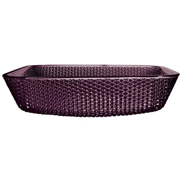 Smooth Countertop Vanity Sinks Diamond Purple Crystal 12mm Square Glass Bathroom Sinks
