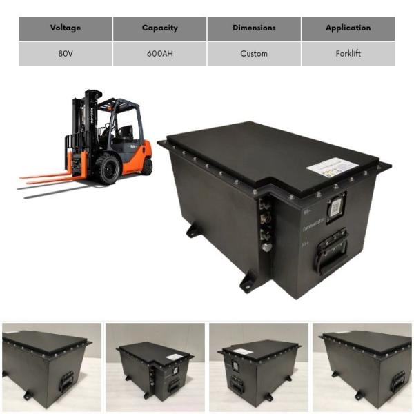 Custom Made Rechargeable Forklift Lithium Battery 80v 600ah Electric Forklift Battery