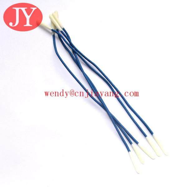 white color wholesale custom logo polyester cord with metal aglets yeezy