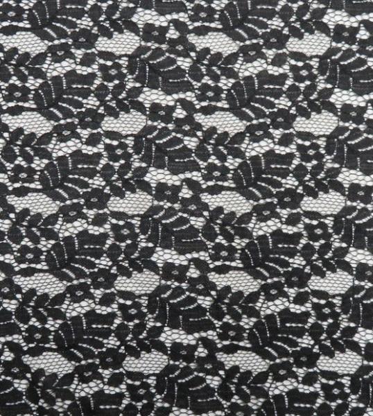 Eco-Friendly Nylon Elastic Lace Fabric Green / Floral Lace Fabric