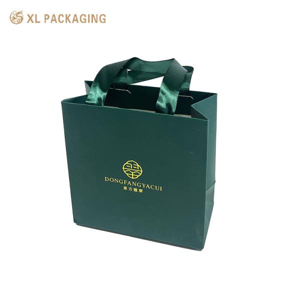 Custom Jewelry Gift Bag | Luxury Paper Bag with Ribbon Handle
