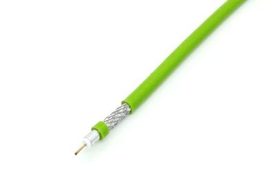 RG6U 75 padrão do PVC CATV SYWV-75-5 do verde Calibre de diâmetro de fios CCS do cabo coaxial 18 do ohm