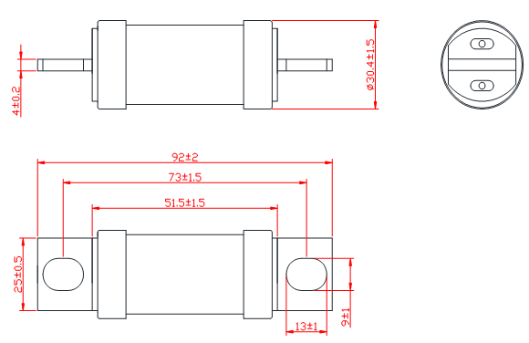 HRC Ceramic Bolt Down Fuses DC20KA EV Type AR Protection