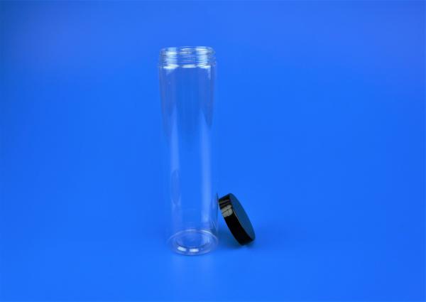 Food Storage PET Plastic Jars With Colorful Cover Round Shape 55 * 199MM Outside