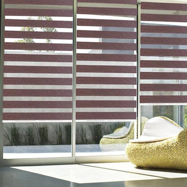 Contemporâneo Design personalizado eléctrico motorizado zebra persianas para amplo abrigo solar