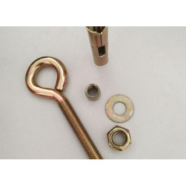 Metal Anchor Bolts Eye Bolts Of Iron Material With Yellow Zinc Color