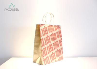 Industrial Custom Paper Bags , Take Away Food Bags Twisted Handle