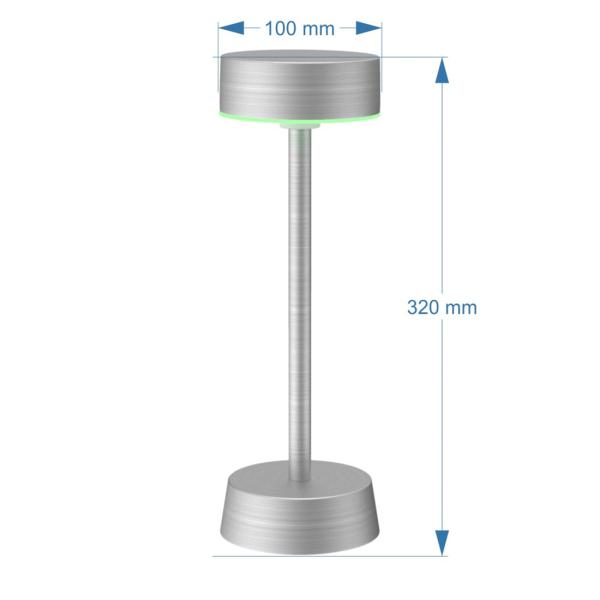 Smart Cordless Table Lamp, Modern Design Rechargeable Night Light, Waterproof for Living Rooms, Bedrooms and Camping