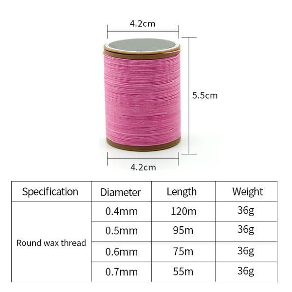 Plastic Cone Sewing Thread 0.35-0.8mm Needles Waxed Yarn for Leather Craft Linen Tool