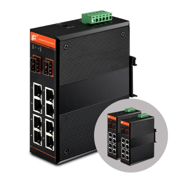 Gigabit Central Ethernet Switch,managed,8x10/100/1000Base-TX + 2x1000Base-FX SFP