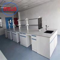 Bancos de laboratório de química Fabricantes de móveis de laboratório Reagentes Racks de aço laminado a frio Bancos de laboratório de aço com prateleira de vidro ajustável