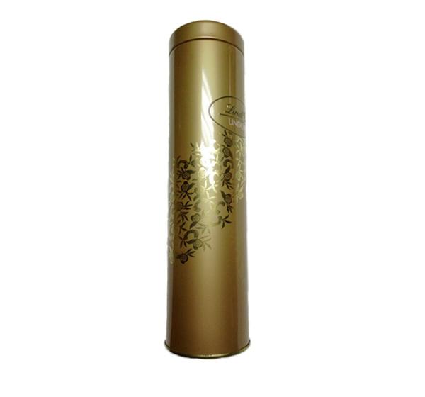 Tea Packaging Gold Tin Cans , Recyclable Tall Tin Containers Non Toxic