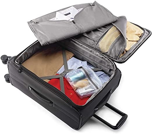 Expandable 4 Wheel 210D Polyester Soft Trolley Luggage