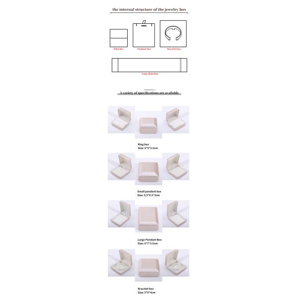 Customized Gold Leather Jewelry Box for Bracelet Necklace and Ring Storage Newest Style