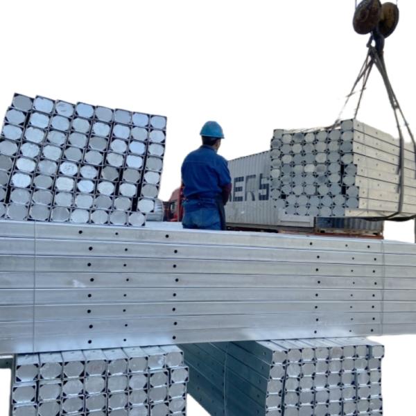 Hongxin Steel Pole With Hot Dip Galvanized Rectangular 8FT 10FT  Steel Crossarm