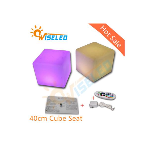 Outdoor Colors Changing LED Cube Light Chair Rechargeable For Hotel / Pub / KTV