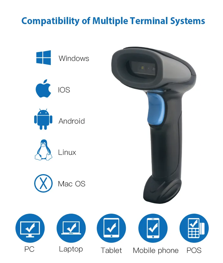 DYscan DS2806-1D 1D Barcode Scanner USB 300 Scans/sec