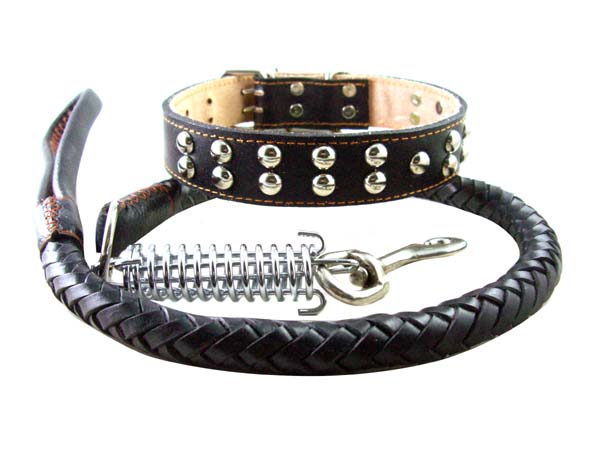 High quality braided rope pet dog collar chain leash dog collars in leather