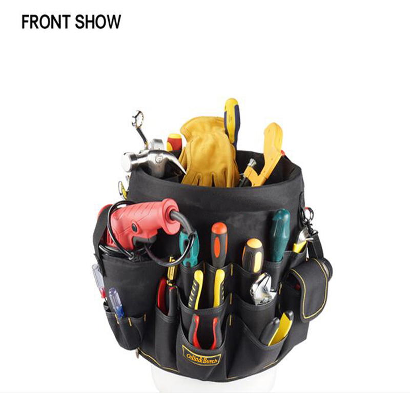 Customized Carpenter Gardening Plumber Tool Kit Heavy Duty Organizer Electrician Bucket Bag Tools