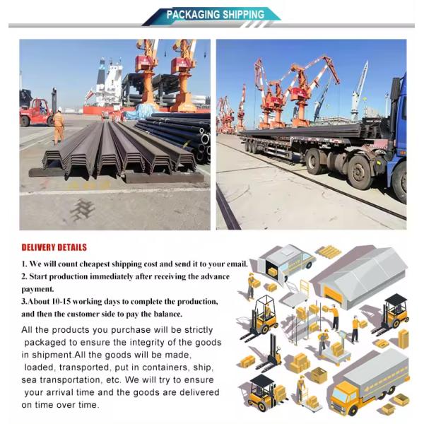 Technique Hot Rolled Steel Z Type U Type Sheet Pile On Promotion Technique SY295 SY390