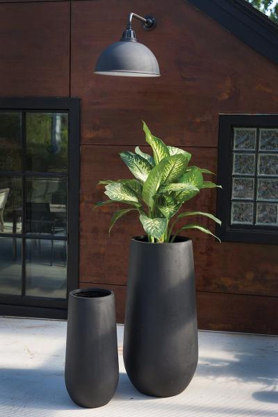 Powder Coated Fiber Clay Planters For Patio Garden Cottage