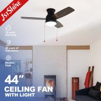 Accueil Ventilateur de plafond de 44 pouces avec commutateur de chaîne de lumière et de traction 45W moteur AC