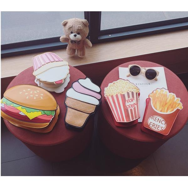 Japan and South Korea trend of 2016 new Ms. shoulder bag leisure wild food burger fries diagonal package female