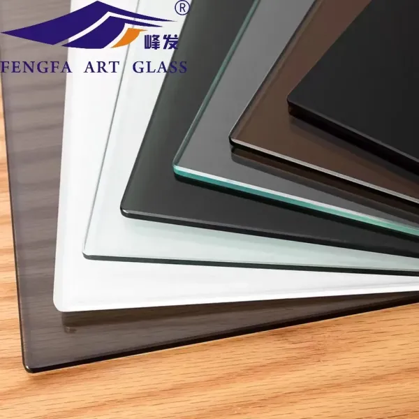 Colorful Gradient Tempered Glass 6+6mm Curved Glass Railing Customized