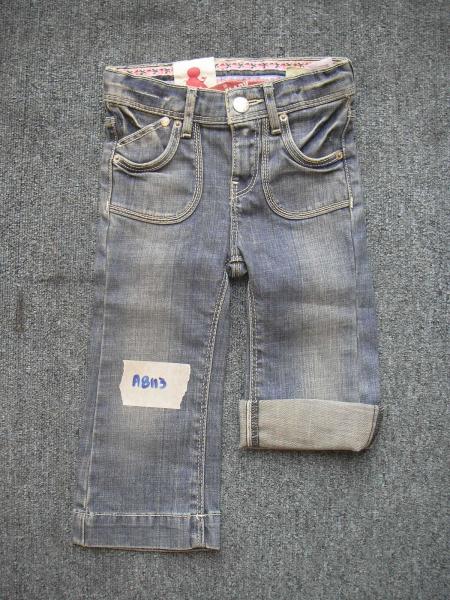 Girls Trend Children Jeans Custom Logo Stretch Denim Pants Jrt14/13