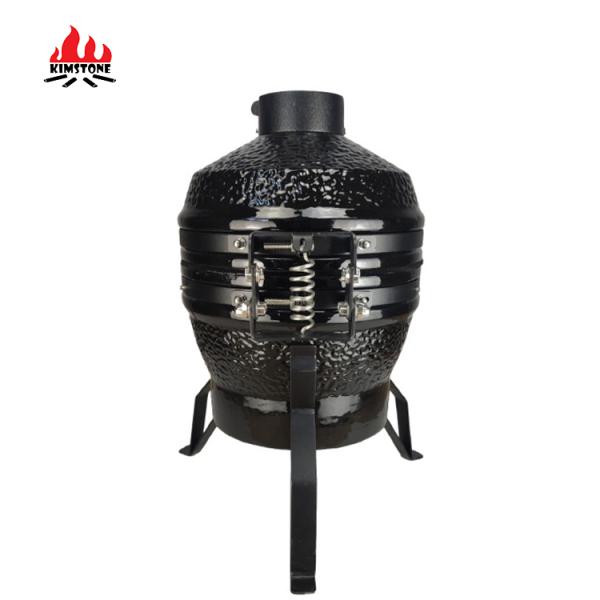 KIMSTONE Mini 13 Inch Ceramic Charcoal Grill Backyard Ceramic Casual Kamado Griller Machine