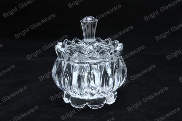 luxury mini electroplate gold glass candle jar, gold glass container with gold lid