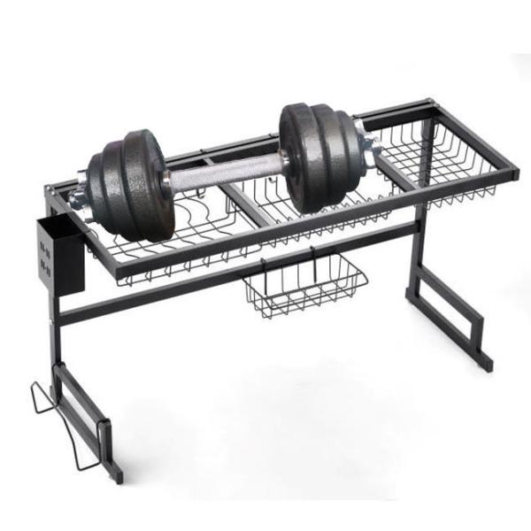 2 Layer Over The Sink Drying Rack Multifunction Stainless Steel Matt Black