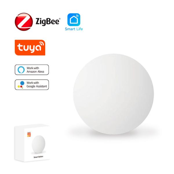 SIXWGH Tuya ZigBee Smart Button Switch Wireless Remote Control One Key Multi-Scene Controller Compatible Android Smart Home