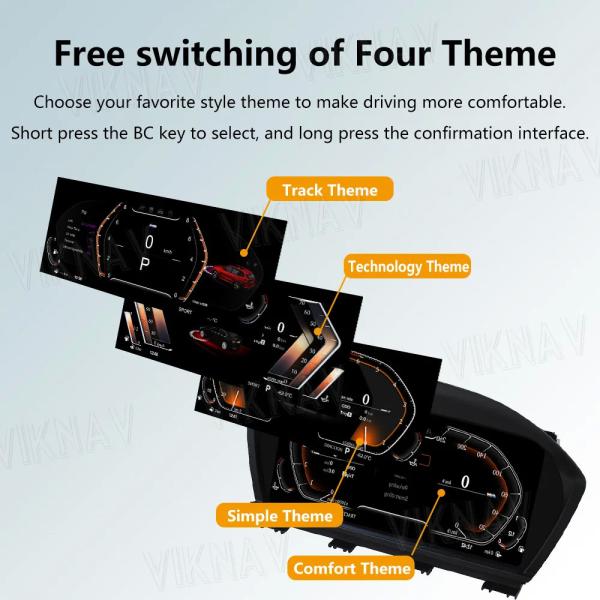 VIKNAV 11 Digital Instrument Cluster for BMW 1 Series E87 2004-2011 Linux System