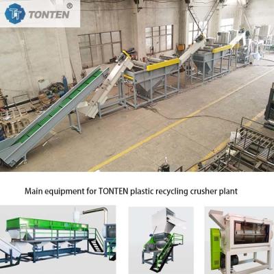 Linha de produção de plástico para desmantelamento de resíduos, lavagem, reciclagem de plástico, PP PE