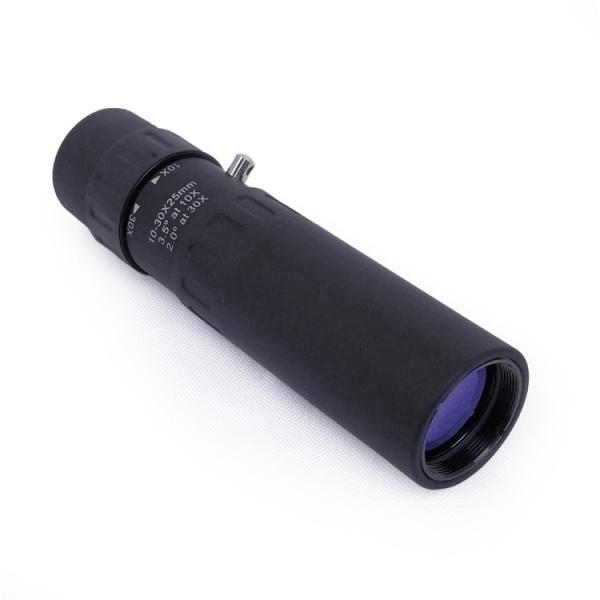 Mini tripé preto do telescópio do monocular 10-30X25 para acampar/pesca/caminhar