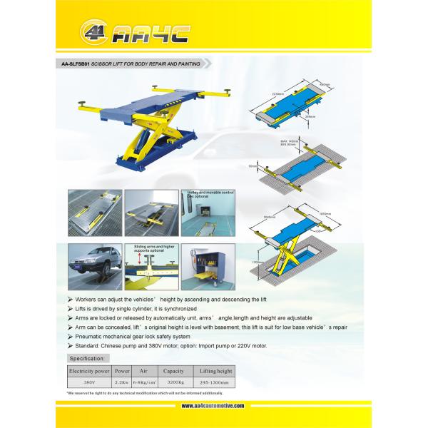 AA4C Автомобильный ножничный подъемник на земле Автомобильный подъемник для распылительной кабинки Наземный ножничный подъемник AA-ACR3014