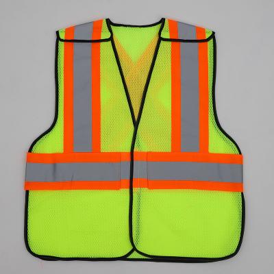 Breathable Reflective Safety Vests High Visibility Vest With Zipper Closure