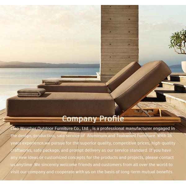 Modern Sun Loungers for Luxury Resort Chaise at Hotel Patio Outdoor Pool Teak